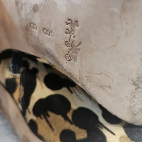 Coach Felicia Leopard Print Calf Hair Wild Beast Bootie Ankle Boots Size 8 B - Picture 7 of 9